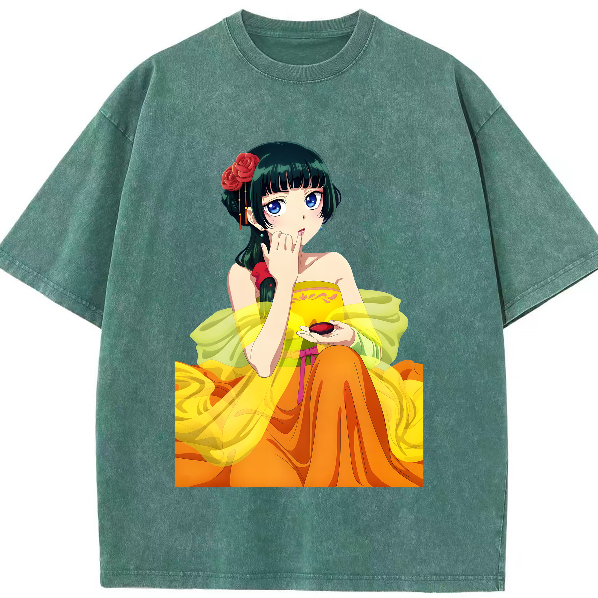（画像用） 薬屋のひとりごと The Apothecary Diaries 綿100% ヴィンテージ風 半袖Tシャツ（フロントプリント）